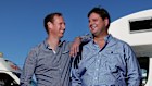 Luke Trouchet (left) and his brother Karl Trouchet (right) have joined forces with private equity group BGH Capital to make a buyout bid for Tourism Holdings Ltd. THL merged with Apollo Tourism in 2022. Apollo was founded by the Trouchet family in Brisbane. 