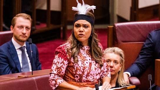 Liberal Senator Jacinta Price delivers her maiden speech