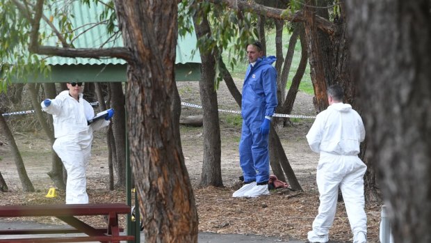 The woman's body was found at Buffalo Creek Reserve in Hunters Hill on Wednesday.