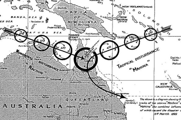 Map taken from the book 'The Pearling Disaster, 1899: A Memorial'