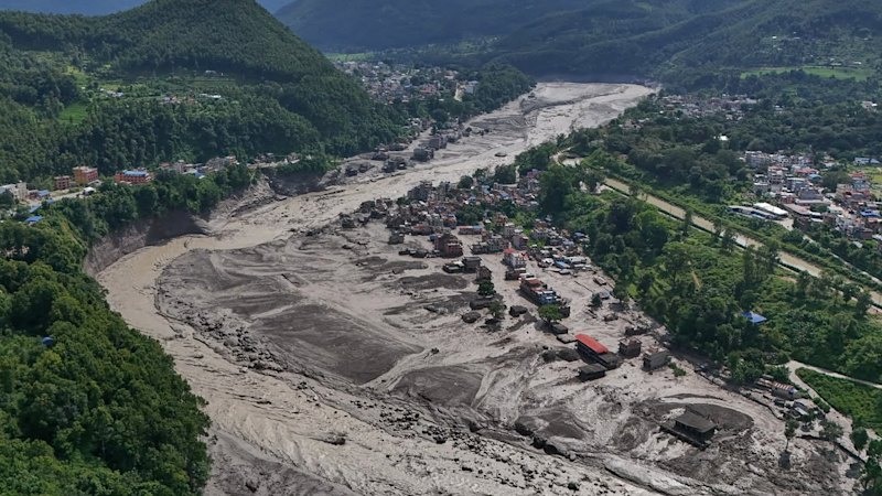 Hundreds missing and at least 8 killed after avalanche triggers deadly flash floods in Nepal