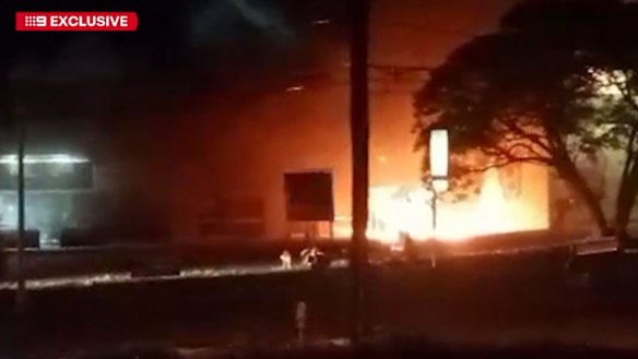 A tobacco shop at Browns Plains, south of Brisbane, was burned just after midnight on Friday.