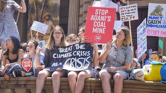 The protest in Spring Street.