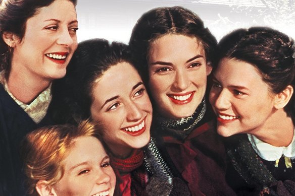 Susan Sarandon, Kirsten Dunst, Trini Alvarado, Winona Ryder and Claire Danes in the 1994 movie of Little Women.