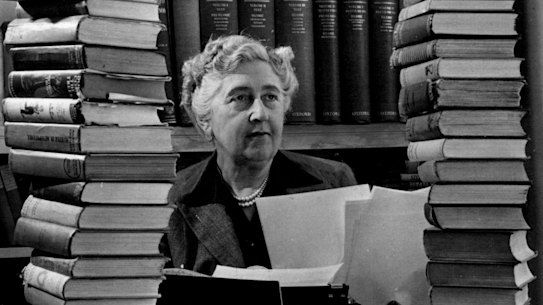 Agatha Christi at Winterbrook House in 1957.