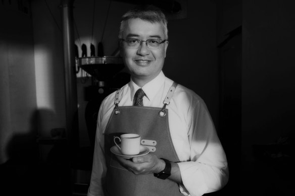 Terence Kwan, owner and head roaster at Garage Roasters, Croydon.