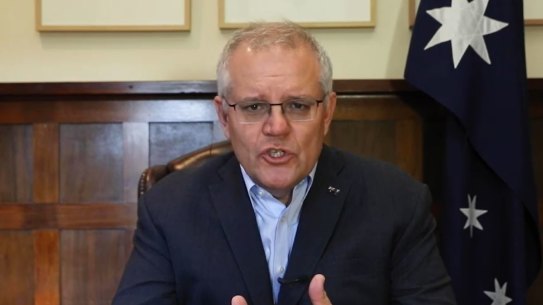 Scott Morrison urged Australians to “hang in there” at a press conference on Monday night. 