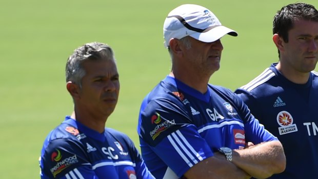 The old firm: Graham Arnold and Steve Corica steered Sydney FC to four pieces of silverware in their three seasons together.