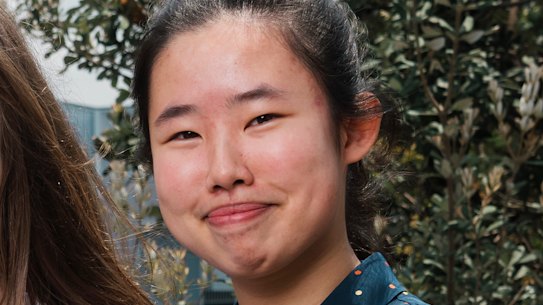 HSC first in course recipients at Leighton Hall, UNSW. Left to right, Jocelin Shing-Yan from James Ruse Agricultural High School - Mathematics Extension 2, Louise Godhard from SCEGGS Darlinghurst - Chemistry and Eunice Wah Yan Cheng from James Ruse Agricultural High 