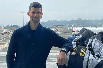 An image from Novak Djokovic’s January 4 social media post in which he announced he was coming to Australia.