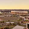 January artist impression of the Perth street circuit and amphitheatre on the Burswood peninsula.