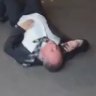 A still from video footage of Barnaby Joyce on the footpath in Braddon, Canberra on Wednesday  February 7. 