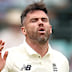 Jimmy Anderson reacts after a delivery on day one. 