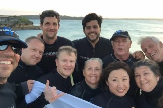 Simon Nellist (Top Left) With Other Scubathlon Diving Club Members.