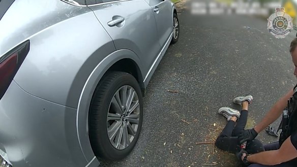 The 12-year-old girl was arrested on the side of the road.