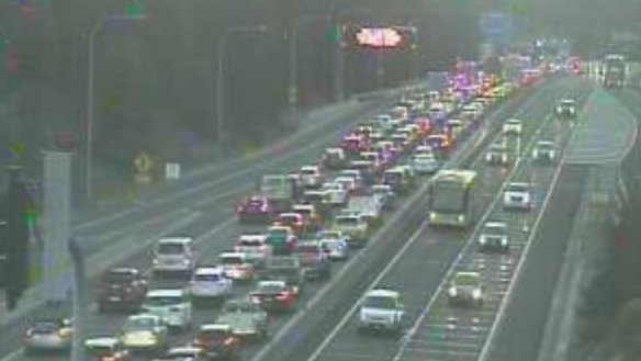 The truck crash has caused major delays on the M2.