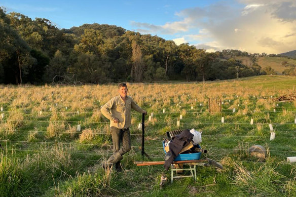 Ben McGowan on his Indigo Valley property.