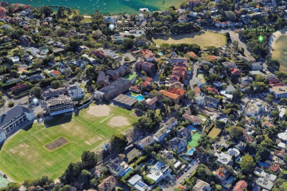 Scots College has junior and senior campuses on either side of Victoria Road.