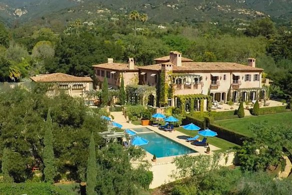  Harry and Meghan’s California home.