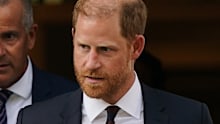 Prince Harry leaves Chatham House in London on Tuesday.