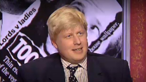 Boris Johnson in one of his many appearances on "Have I Got News for You".