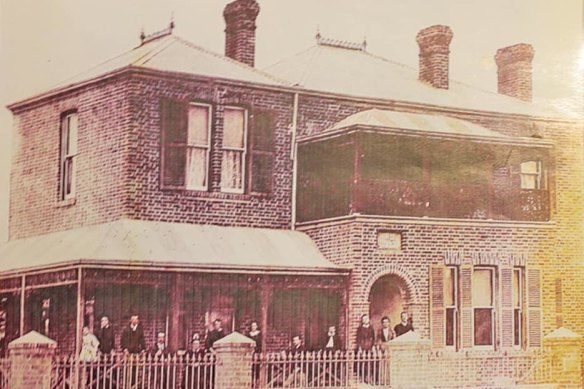 The 1896 red-brick building known as Pearl Villa was enclosed by the 1929-built hostel.