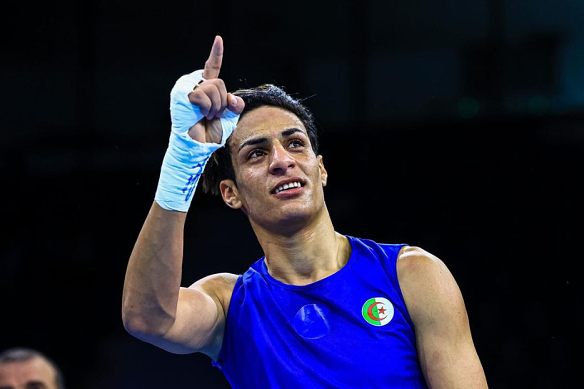 Imane Khelif of Algeria is competing at the Olympics on Thursday.