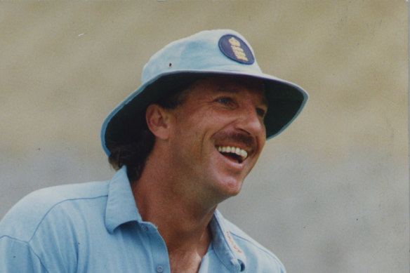 Ian Botham at training in Australia in 1992, when he stormed out of a royal dinner after taking offence at an impersonation of the Queen. 
