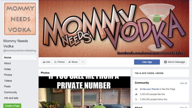 The Mommy Needs Vodka page has millions of followers.