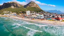 Muizenberg Beach in False Bay, Cape Town
