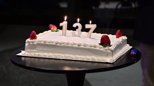 The birthday cake at the Hawkesbury Gazette’s relaunch party.