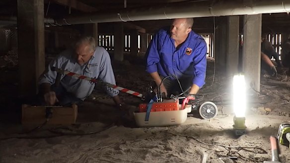 The specialist radar used in the search for the boy's remains.