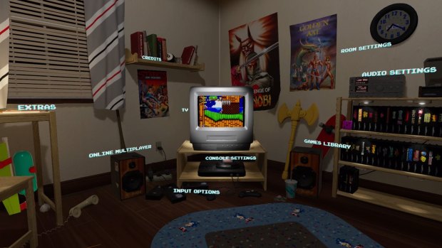 The main menu is a very cute simulation of a kid's room in the 90s. The lighting even changes depending on the time of day!