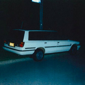 A photo of the Toyota Camry the state alleges Mr Edwards drove around the time of Sarah Spiers' murder. This photo was taken by the owner the day before he sold it in 1997.