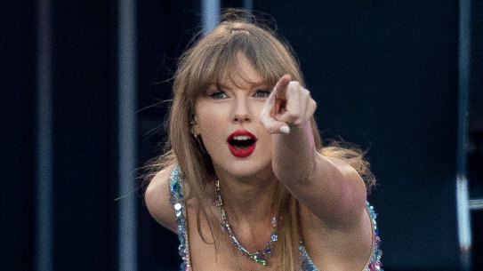 Taylor Swift performs at the MCG in Melbourne.
