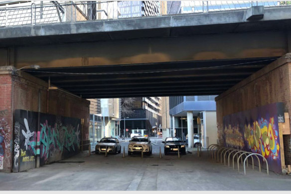 Land under the railway viaduct at Rebecca Walk would be redeveloped under the Greenline project.