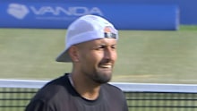 Nick Kyrgios in action in Spain.