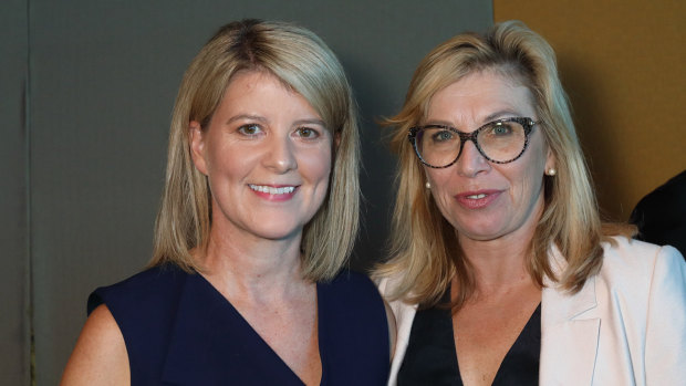 Natasha Stott Despoja and Rosie Batty at the launch of On Violence. 