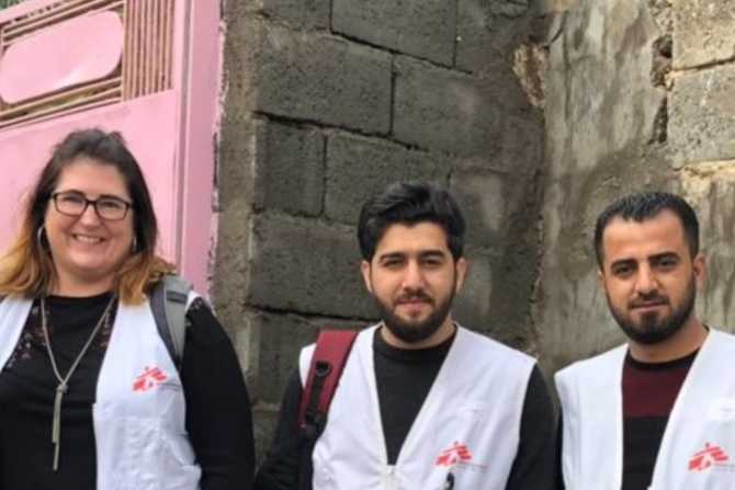 Dr Kelly Banz (left) is a GP from Brisbane currently working on her first field assignment with Médecins Sans Frontières’ in Iraq.
