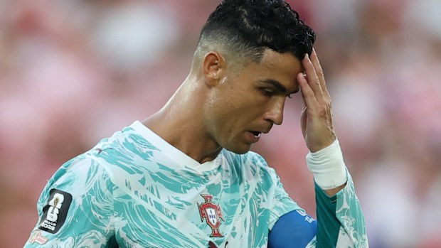 Cristiano Ronaldo subbed off against Croatia.