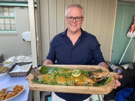 New Year’s Eve fish curry with Prime Minister Scott Morrison.