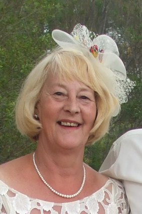 Joan Panos (pictured at her wedding in 2009) died in a hospital bed in Bendigo after trying unsuccessfully for to find a specialist willing to sign off her application to die using euthanasia laws. 
