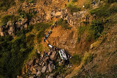 The local municipality said the island of Fogo, which has just 35,00 residents, was in mourning after a bus carrying students on an excursion crashed in Campanas de Cima on Saturday.