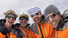From left: Cory Michael Smith as Venis, Steve Carell as Randall, Ramy Youssef as Jeff and Jason Schwartzman as Hugo in Mountainhead.