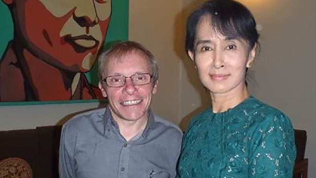 Sean Turnell with Aung San Suu Kyi.