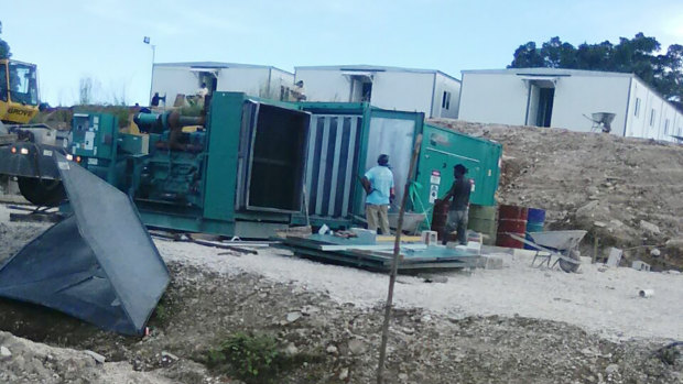 Photos from West Lorengau on Manus Island show the area of the new camp under construction.