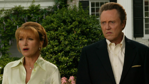 Jane Seymour and Christopher Walken in the 2005 movie Wedding Crashers. 