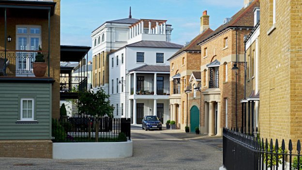 A street in one of the newer sections of Poundbury.