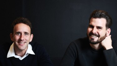 Flare co-founders from left: Dan Cohen, James Windon, are partnering with MYOB.