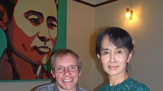 Sean Turnell with Aung San Suu Kyi.